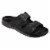 Totes Men's Everywear Double Buckle Slide Sandals - Black Perspective: left