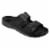 Totes Men's Everywear Double Buckle Slide Sandals - Black Perspective: left