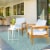 Backyard Bungalow Polyweave Dale Area Rug - Cream and Aqua Perspective: left
