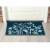 Backyard Bungalow Coir Doormat  Pleasant Pressed Floral - Blue and White Perspective: left