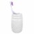 Home Basics 4 Piece Dolomite Mason Jar Bath Set, White Perspective: left