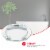 Home Basics Round Glass Bathroom Scale Perspective: left