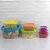 Home Basics 7 Piece Plastic Food Storage Container Set with Multi-Colored Lids Perspective: left