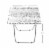 Home Basics Happy Multi-Purpose Foldable Table, Black/White Perspective: left