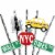 Big Dot of Happiness NYC Cityscape - Paper Straw Decor - New York City Striped Straws 24 Ct Perspective: left