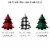 Big Dot of Happiness Holiday Plaid Trees Christmas Party Clothespin Garland Banner 44 Pc Perspective: left