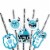 Big Dot of Happiness Yeti to Party Paper Straw Decor Abominable Snowman Striped Straws 24 Ct Perspective: left