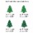 Big Dot of Happiness Snowy Christmas Trees Classic Holiday Clothespin Garland Banner 44 Pc Perspective: left