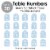 Big Dot of Happiness Dusty Blue Elegantly Simple Double-Sided 5 x 7  Cards Table Numbers 1-20 Perspective: left