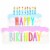 Happy Birthday Yard Signs, 7 Lawn Decorations with 8 Stakes, 8 Rings (23 Pcs) Perspective: left