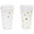 Insulated Paper Coffee Cups with Lids and Foil Stars (16-oz, 48-Pack) Perspective: left