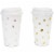 Insulated Paper Coffee Cups with Lids and Foil Stars (16-oz, 48-Pack) Perspective: left