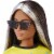 Barbie Fashionistas Doll, Curvy, Long Hair with Crop Top, Skirt, Sneakers & Sunglasses Perspective: left