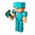 Mattel Minecraft 3.25 Action Figure, Alex in Diamond Armor Perspective: left