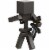 Minecraft Craft-A-Block Wither Skeleton Figure Authentic Pixelated Video-Game Character Perspective: left
