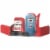 Disney Pixar Cars Vehicle 5-Pack Collection Set of 4 Character Cars & 1 Red Fire Truck Perspective: left