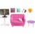 Barbie Indoor Furniture Playset, Living Room Includes Kitten, Furniture and Accessories Perspective: left
