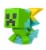 Mattel Minecraft Mini Mode Spawn Egg Figure Perspective: left