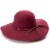 Collection 18 Floppy Braided Trim Felt Hat - Red Perspective: left