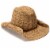 Collection 18 Open Weave Cowgirl Hat - Tan Perspective: left