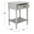 SAFAVIEH Ryder 1-Drawer Accent Table Distressed / Grey Perspective: left