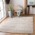 Safavieh Martha Stewart Collection Lucia Shag Stripe Accent Rug - Light Gray/White Perspective: left