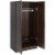 Pemberly Row Contemporary 32  Wardrobe Armoire in Espresso Perspective: left