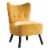 Pemberly Row Velvet Upholstered Accent Chair in Yellow Perspective: left