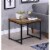 Bowery Hill Square End Table in Weathered Oak and Black Perspective: left