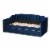Bowery Hill Navy Blue Velvet Twin Size Daybed with Trundle Perspective: left