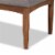 Bowery Hill Grey and Walnut Brown Finished Wood Dining Bench Perspective: left