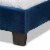 Bowery Hill Modern Navy Blue Upholstered Queen Size Panel Bed Perspective: left