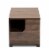 Bowery Hill Modern Walnut Brown Finished 2-Door Cat Litter Box Cover House Perspective: left