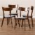Bowery Hill Light Gray Fabric Upholstered Wood 4-Piece Dining Chair Set Perspective: left