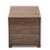Bowery Hill Modern Walnut Brown Finished Cat Litter Box Cover House Perspective: left