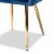 Bowery Hill Germaine Navy Blue Velvet Metal Dining Chairs (Set of 2) Perspective: left