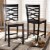 Bowery Hill 25 H Upholstered Wood Bar Stool in Sand and Brown Set of 2 Perspective: left