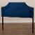 Bowery Hill Modern Velvet and Wood King Headboard in Navy Blue Perspective: left