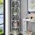 Home Square 5 Shelf Wood Corner Bookcase Set in White (Ste of 2) Perspective: left