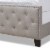 Bowery Hill King Size Grey Upholstered Button Tufted Panel Bed Perspective: left