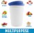 Zulay Kitchen Ice Cream Containers 2 Pack, 1 Quart- Blue Perspective: left