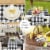 Table Runner Thick Poly Cotton Buffalo Plaid Table Runners (14 x72 ) - Black and White Perspective: left