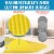 Zulay Kitchen Flexible Cutting Board Mats Set of 3 - Curved Edge (Yellow, Apricot, Grape) Perspective: left