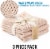 Zulay Kitchen Waffle Weave Towels - 3 Pack 12 X 12 Inch - (Beige) Perspective: left