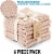 Zulay Kitchen Waffle Weave Towels - 6 Pack 12 X 12 Inch - (Light Beige) Perspective: left