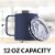 Zulay 12 oz Insulated Coffee Mug with Lid - Navy Perspective: left