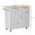 Modern Wooden Rolling Kitchen Island Storage Cart Serving Trolley w/ Towel Rack Perspective: left