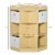 Space-Efficient Kids Storage Organizer for Small Bedrooms, Corner Shelf, Natural Perspective: left
