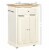 Modern Rolling Kitchen Island Storage Cart w/ Drawer & Adjustable Shelf, White Perspective: left