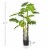 4' Artificial Monstera Deliciosa Potted Decorative Plant w/ 20 Realistic Leaves Perspective: left
